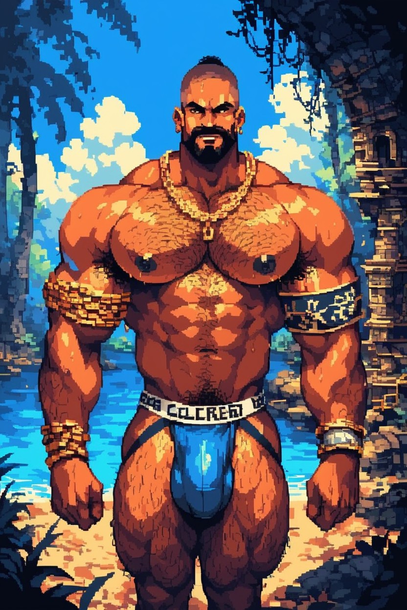 Hairy Armpits, Looking At Viewers, Sweaty AI Gay Porn