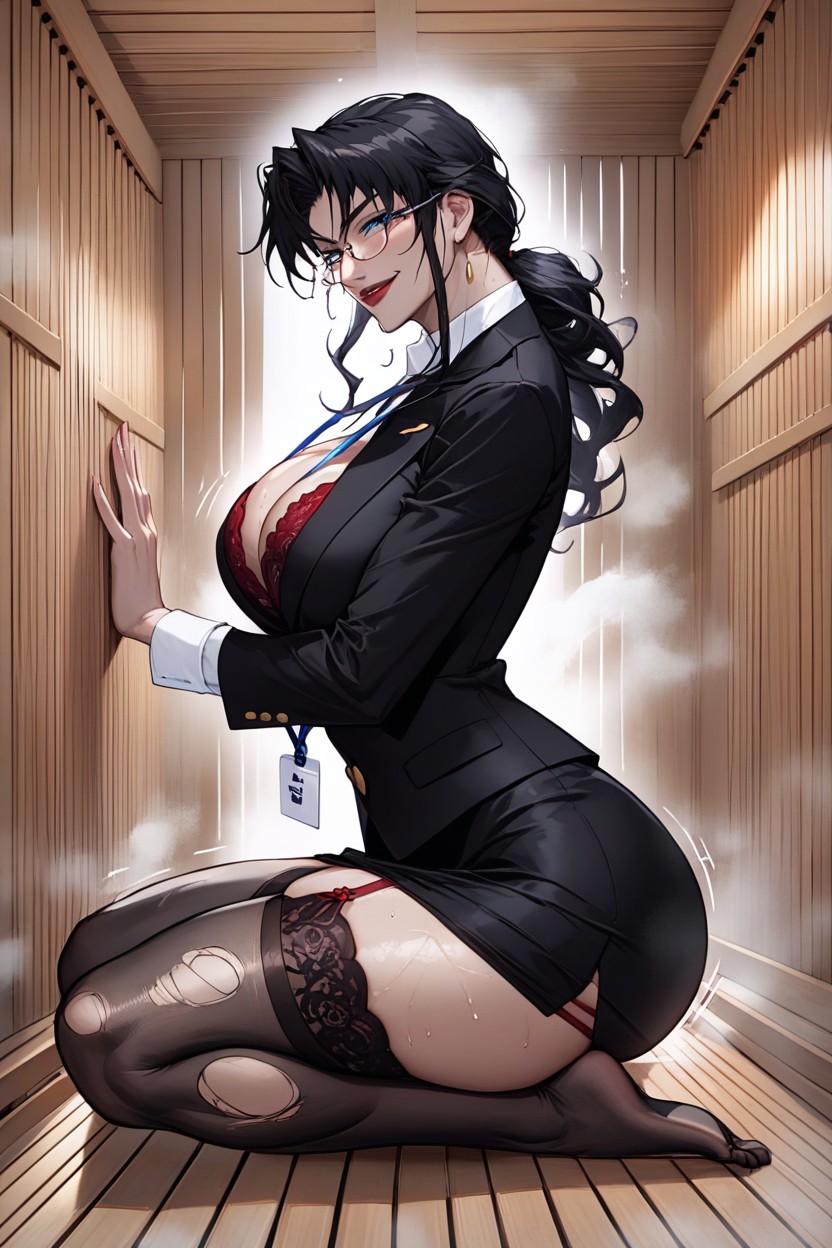 Rolling Eyes, Sauna, Fit Hentai AI Porn