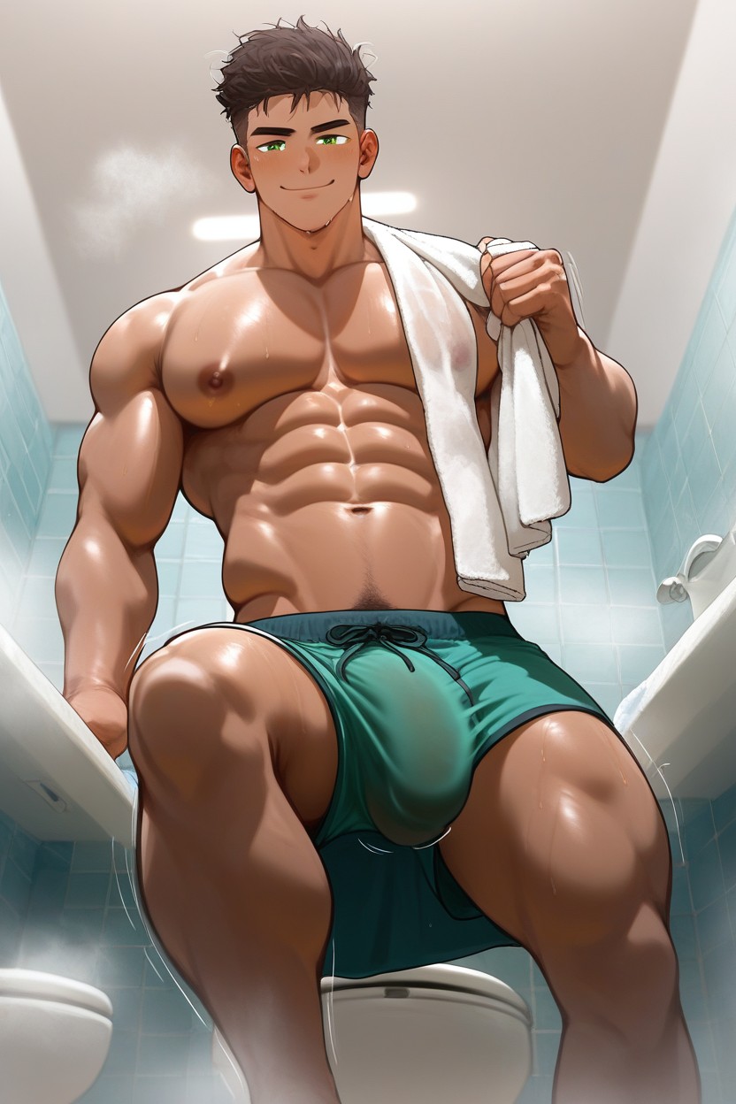 Towel, Latino, Grand Porno IA Gay