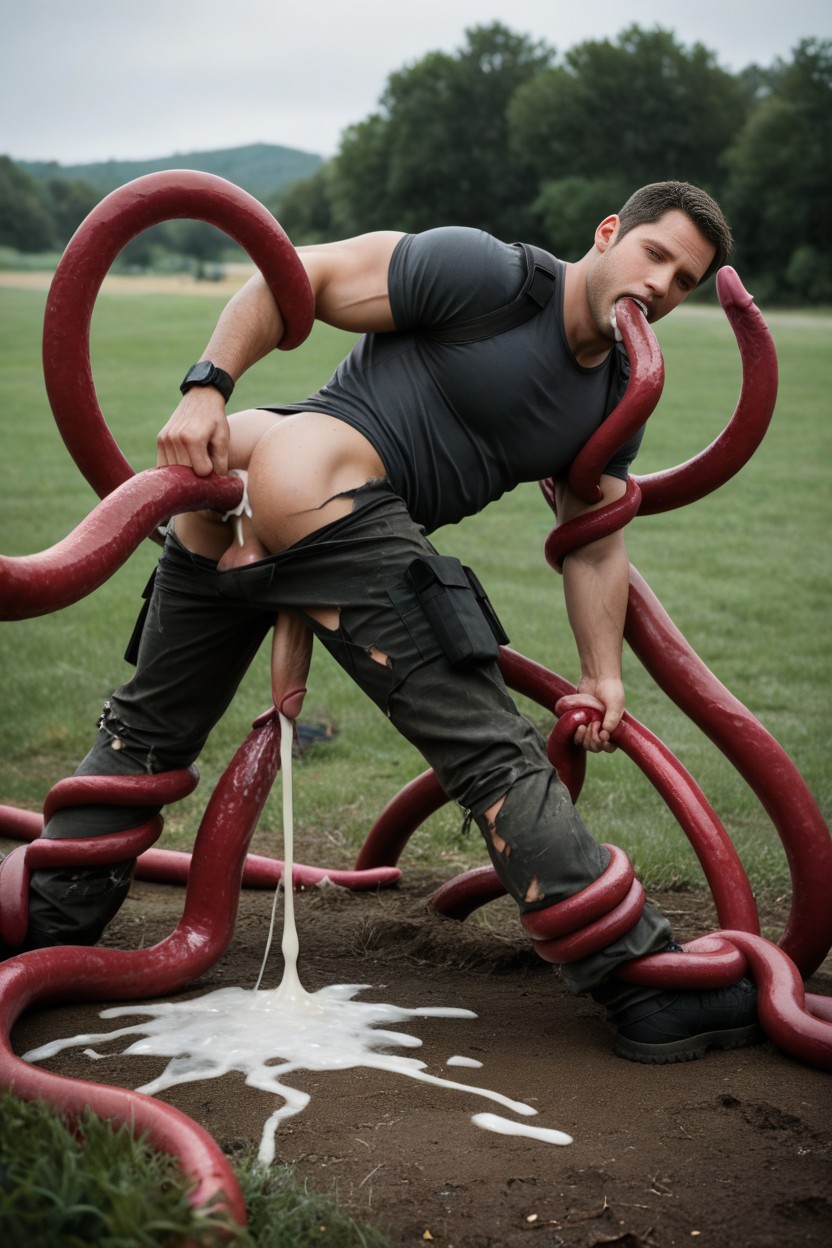 Video Game Character, Dirt Ground, Fighting Back Porno IA Gay
