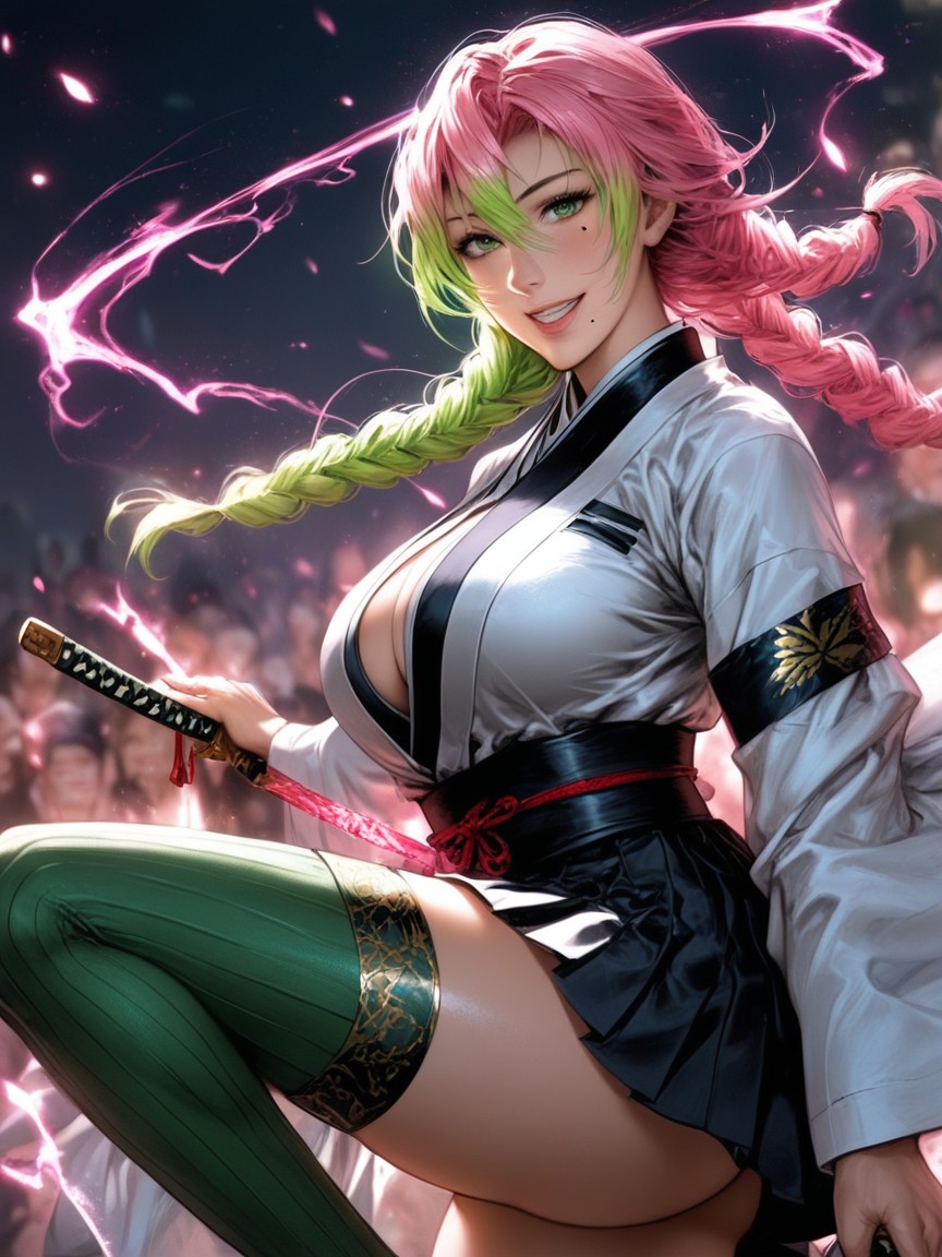 Glowing Bright Pink Sword Blade, Steam Exhaled, Side View Hentai AI Porn