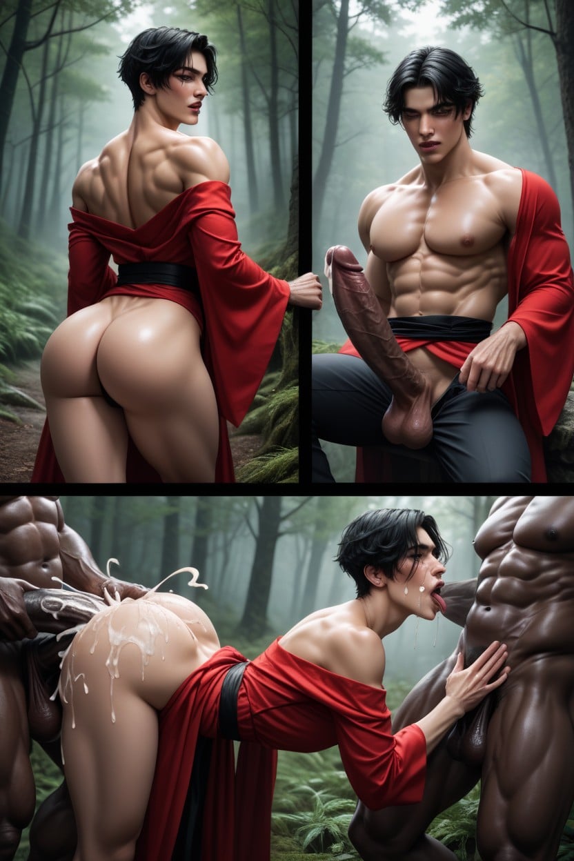 Fucked From Behind, Monster Hands Squeezing Ass Cheeks, Full Lips Porno IA Gay