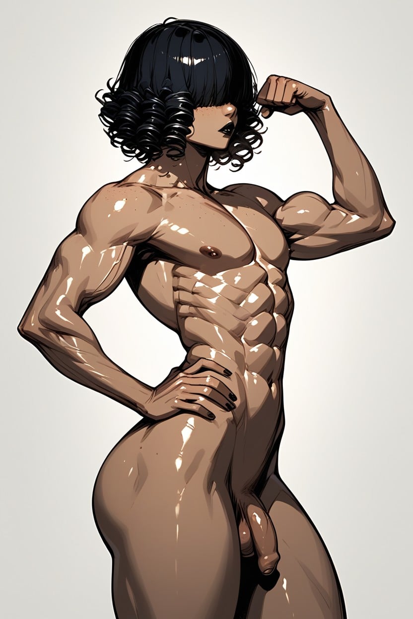 Veins, Emo, Detailed Muscles Shemale AI Porn