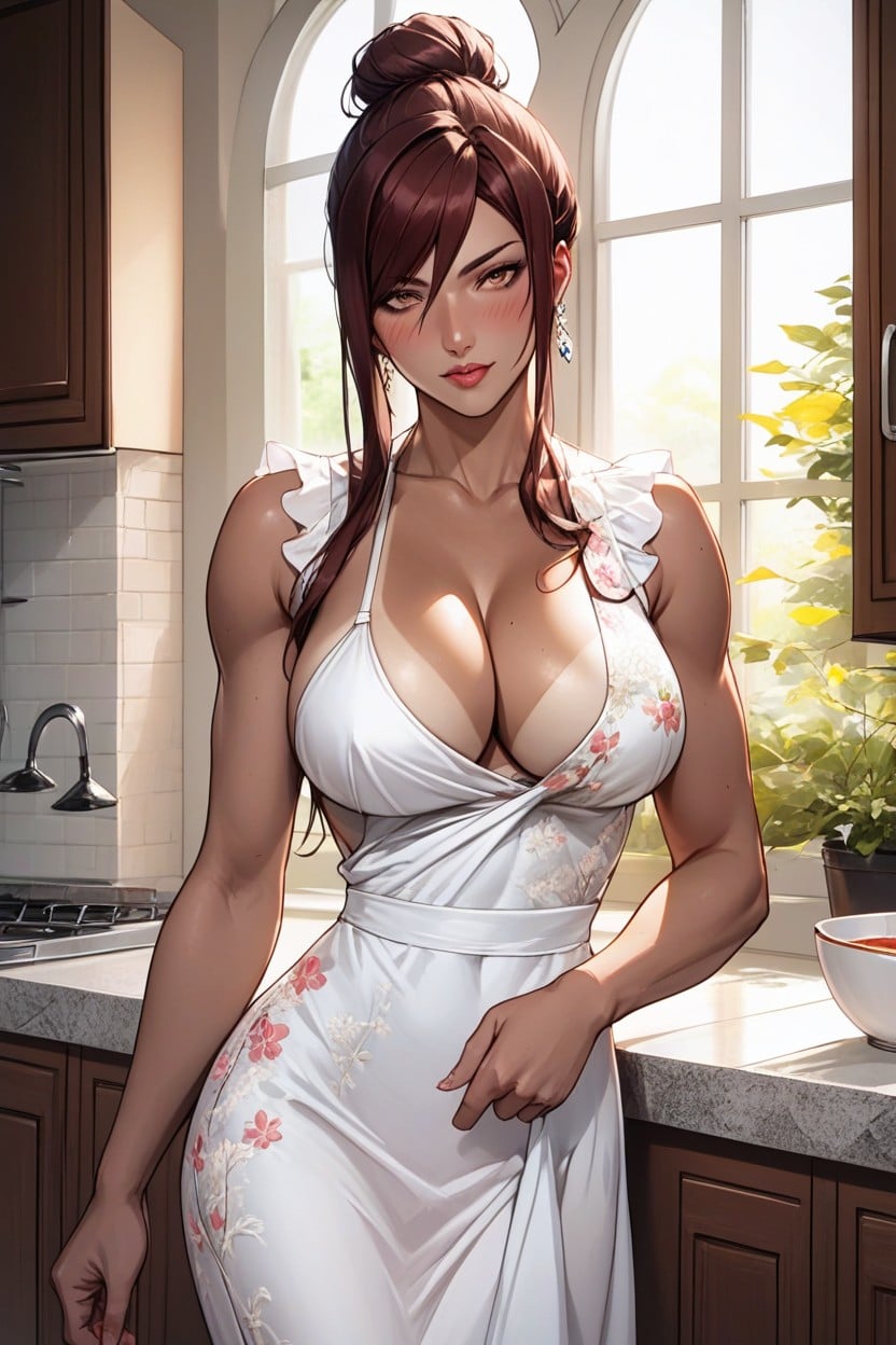 Dress, Tanned Skin, Seductive Horny Expression AI Porn