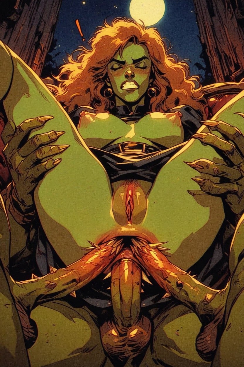 Male Goblin, Upskirt, Clenched Teeth Hentai AI Porn