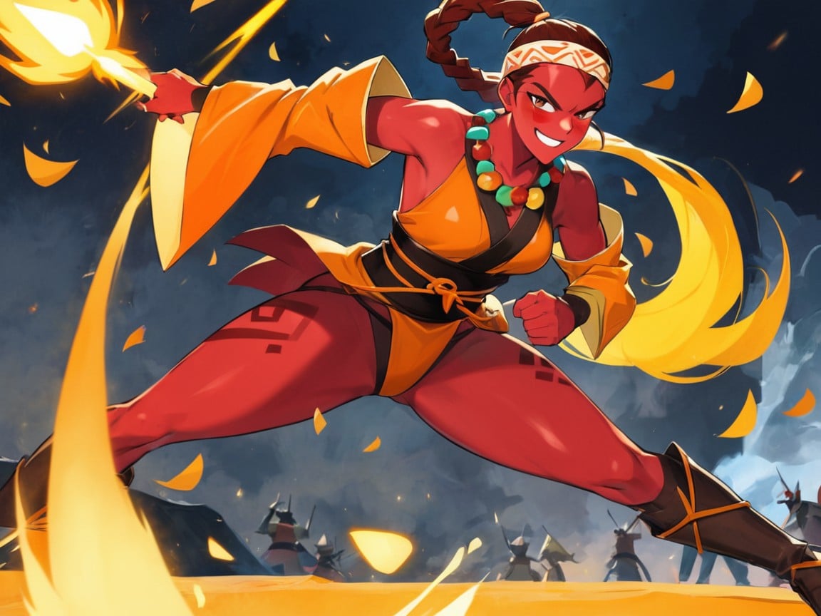 Snatched Waist, 꼰, Battle Stance 라틴 AI 야짤