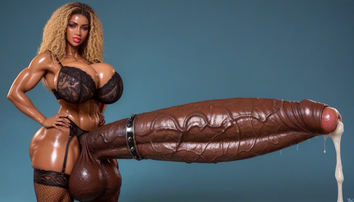 Enormous Cock, Hdr, Gigantic Massive Balls Shemale AI Porn