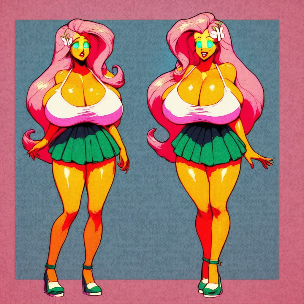 Dumb Bimbo, Ditzy, Pink Spiral Eyes Porno IA Hentai
