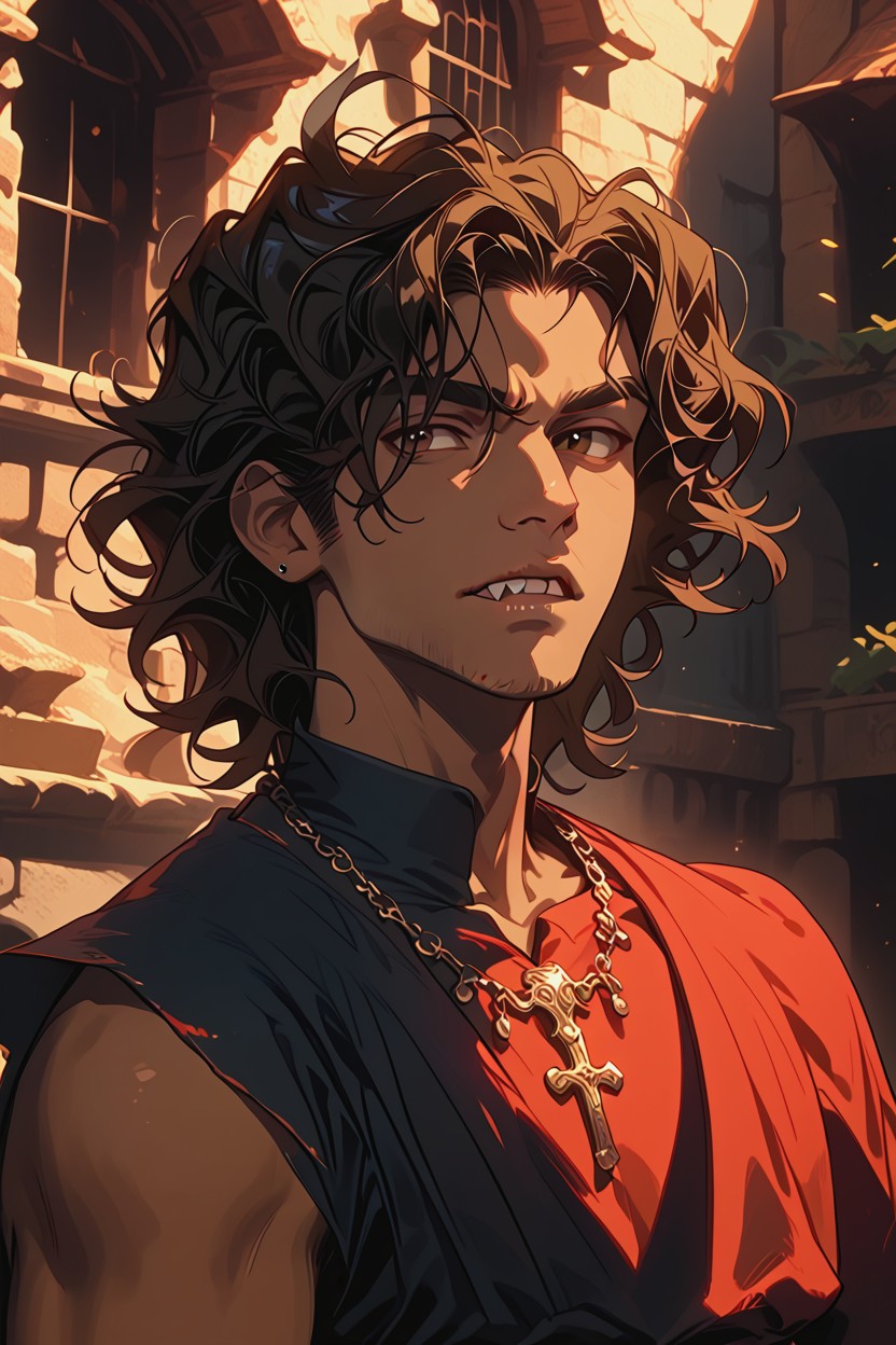 Midieval Fantasy Clothes, Sharp Teeth, Bust AI Gay Porn
