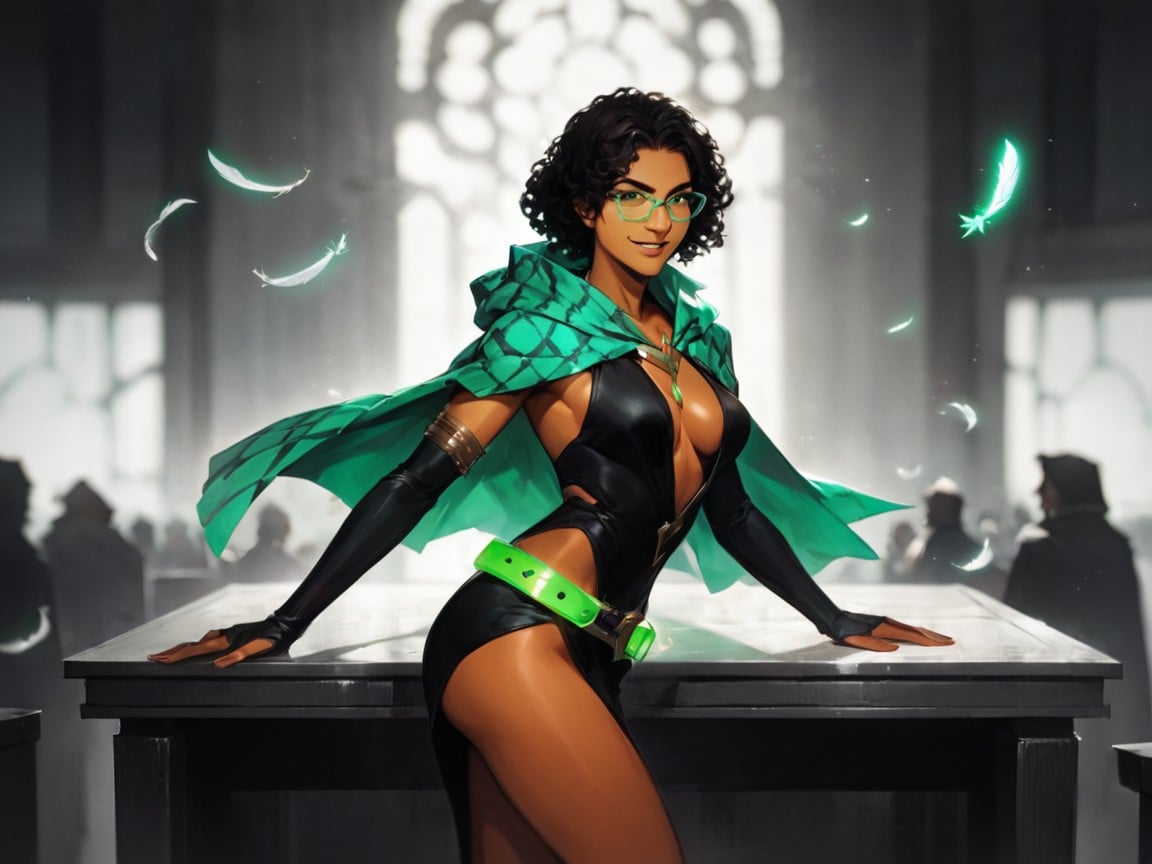 Wide Proportionate Waist, Black Curly Hair, Gear Cores On Table Porno latina IA