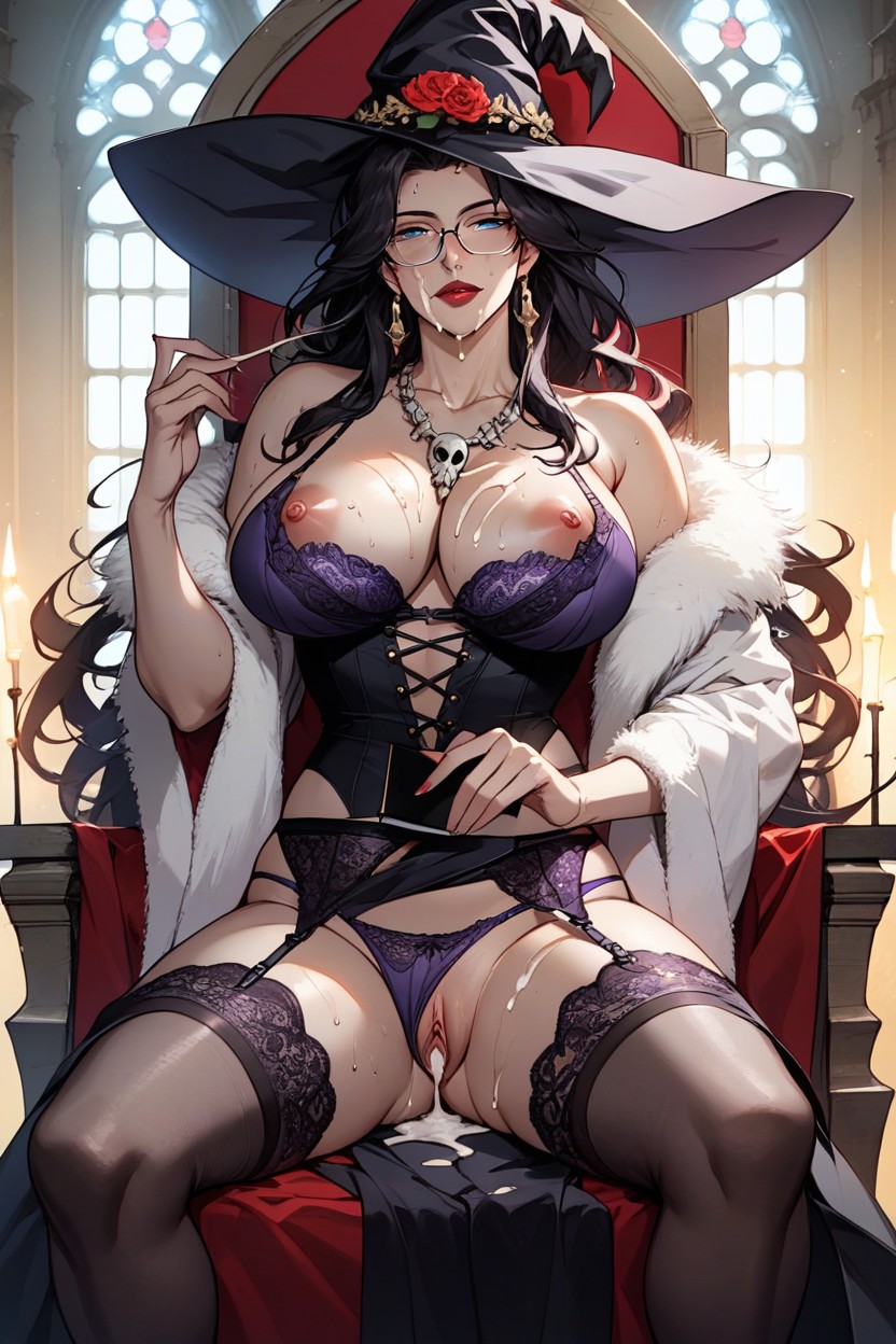 Beautiful Curvy Body, Hands Holding And Reading A Spell Book, Perfect Details Hentai AI Porn