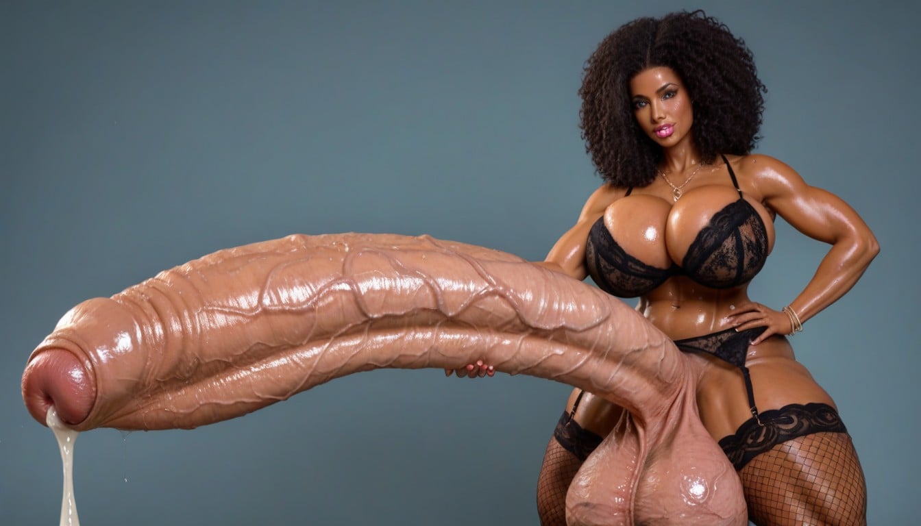Model Face, Futanari, Gigantic Massive Balls Shemale AI Porn