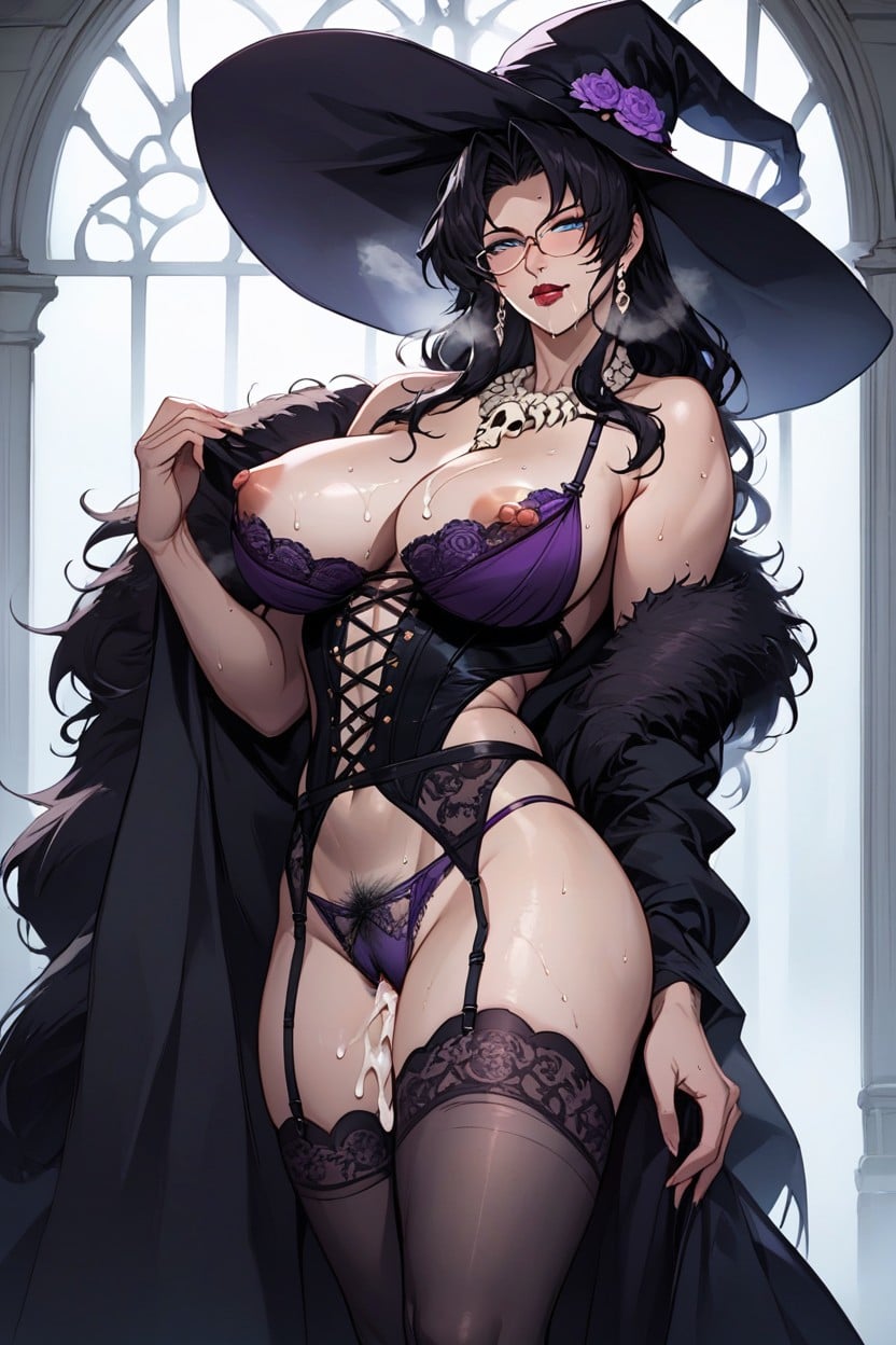 Milf Woman, Beautiful Curvy Body, Shiny And Looks Beautiful Hentai AI Porn