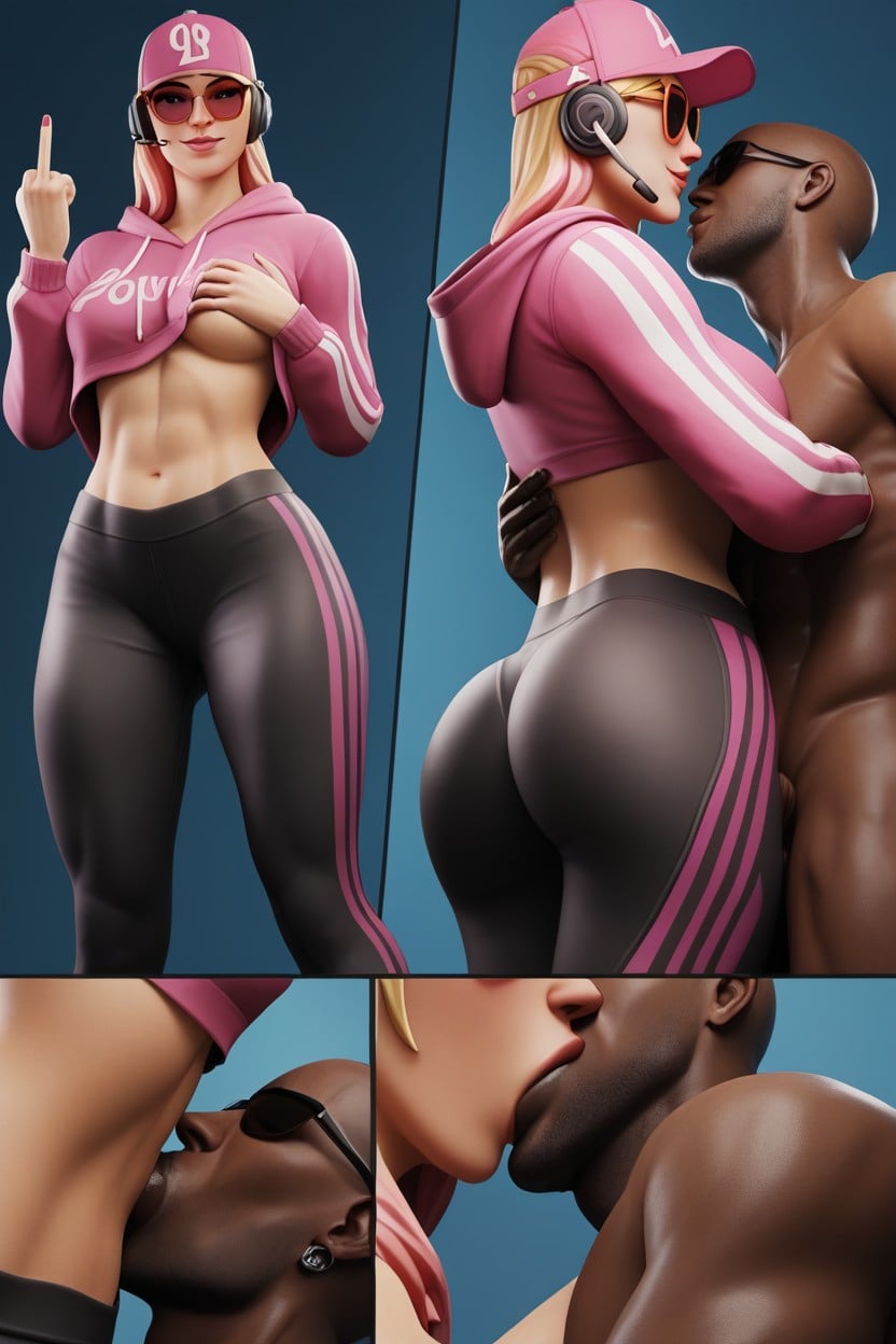 Gamer, De Abajo Hacia Arriba, Plano Mediot Hentai IA