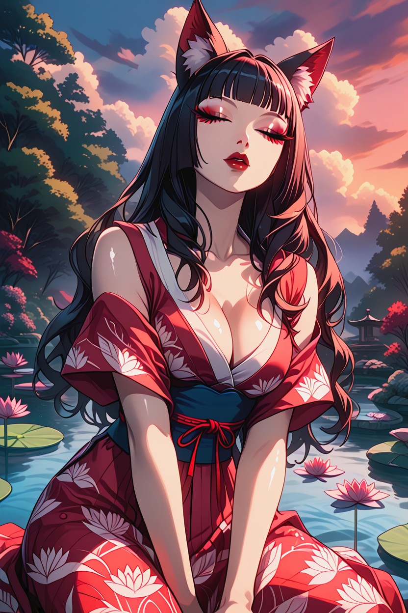 Black Hair, Rounded Ass, Erotic Look Hentai KI Porno