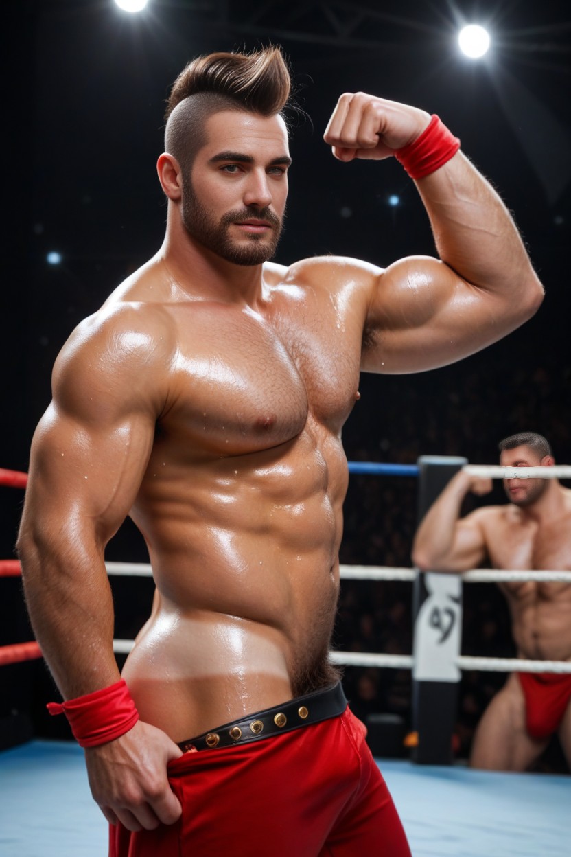 Muscular Gay, Underwear Pulled Down, 30+ ゲイAIポルノ