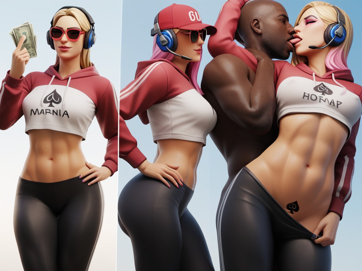 African Male, Vista Lateral, Headset Hentai IA