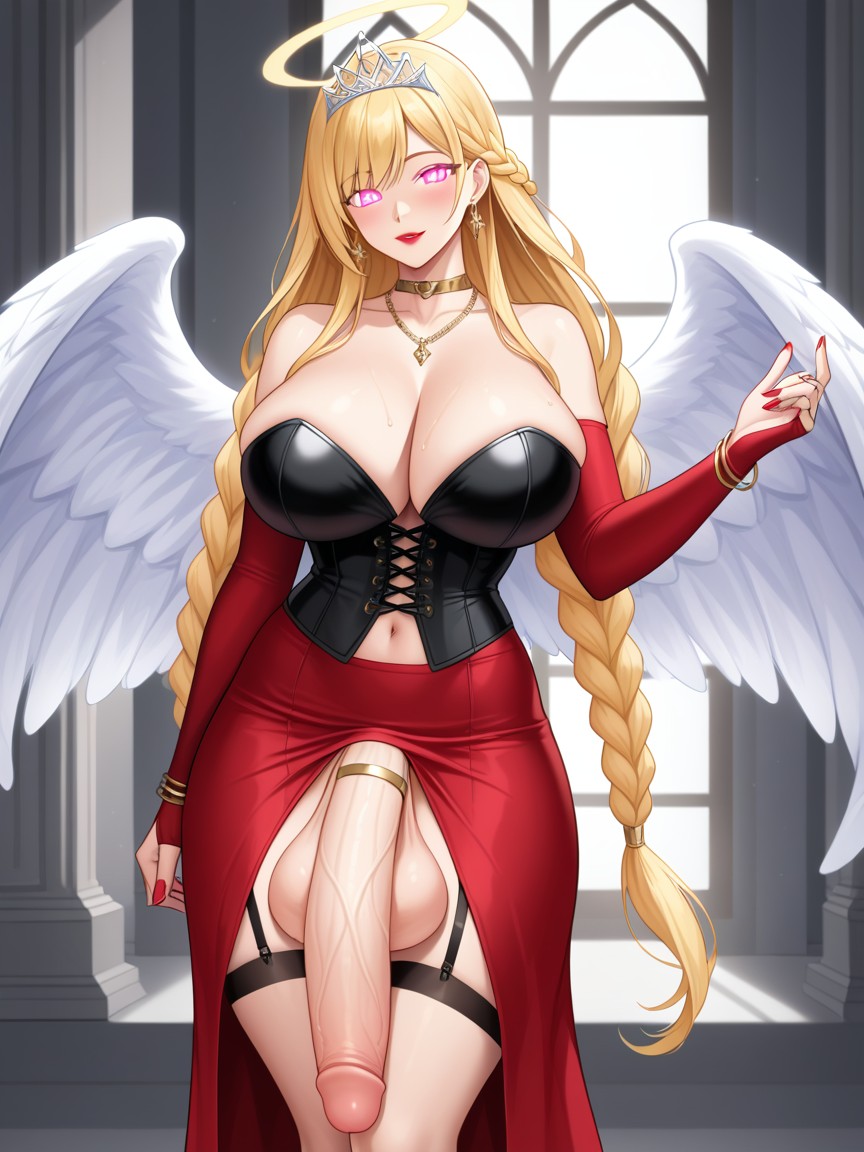 Teacher, Garter Straps, Tall Shemale AI Porn