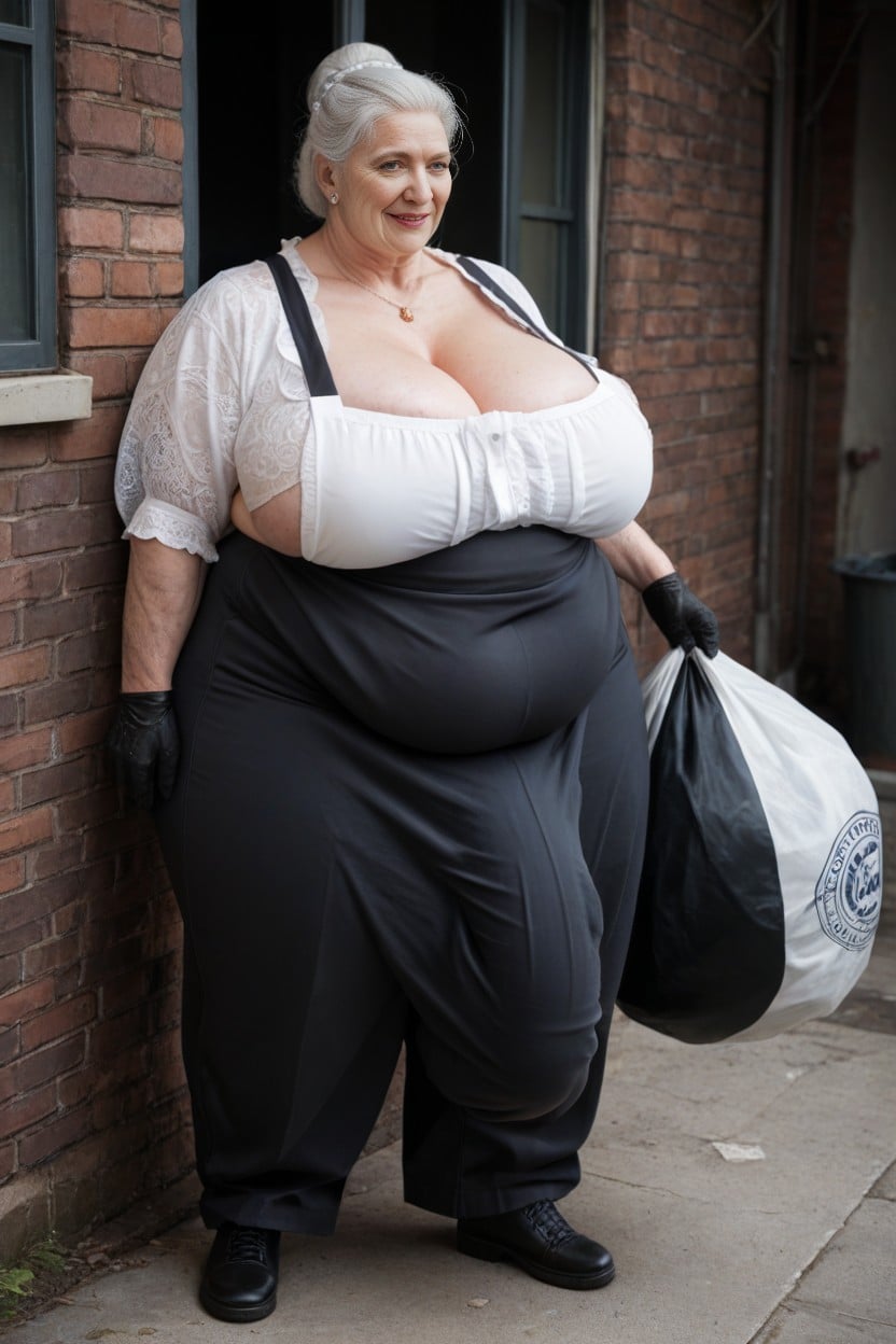 Covered In Red, Large Breast, Fully Clothed AI Porn