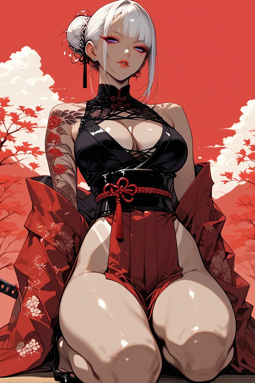 Cleavage, Front View, Japanese Hentai AI Porn