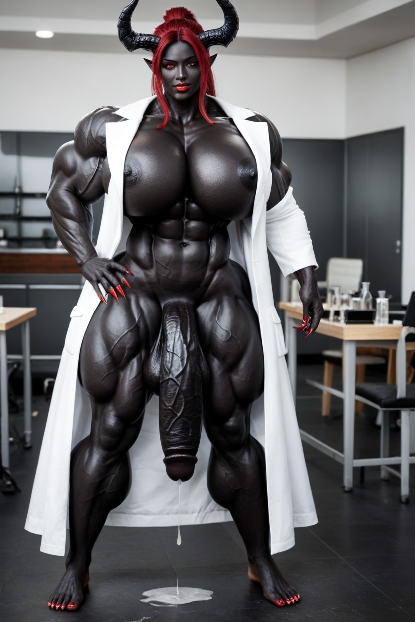 Gigantic Shoulders, 18+, Hourglass Figure Shemale AI Porn