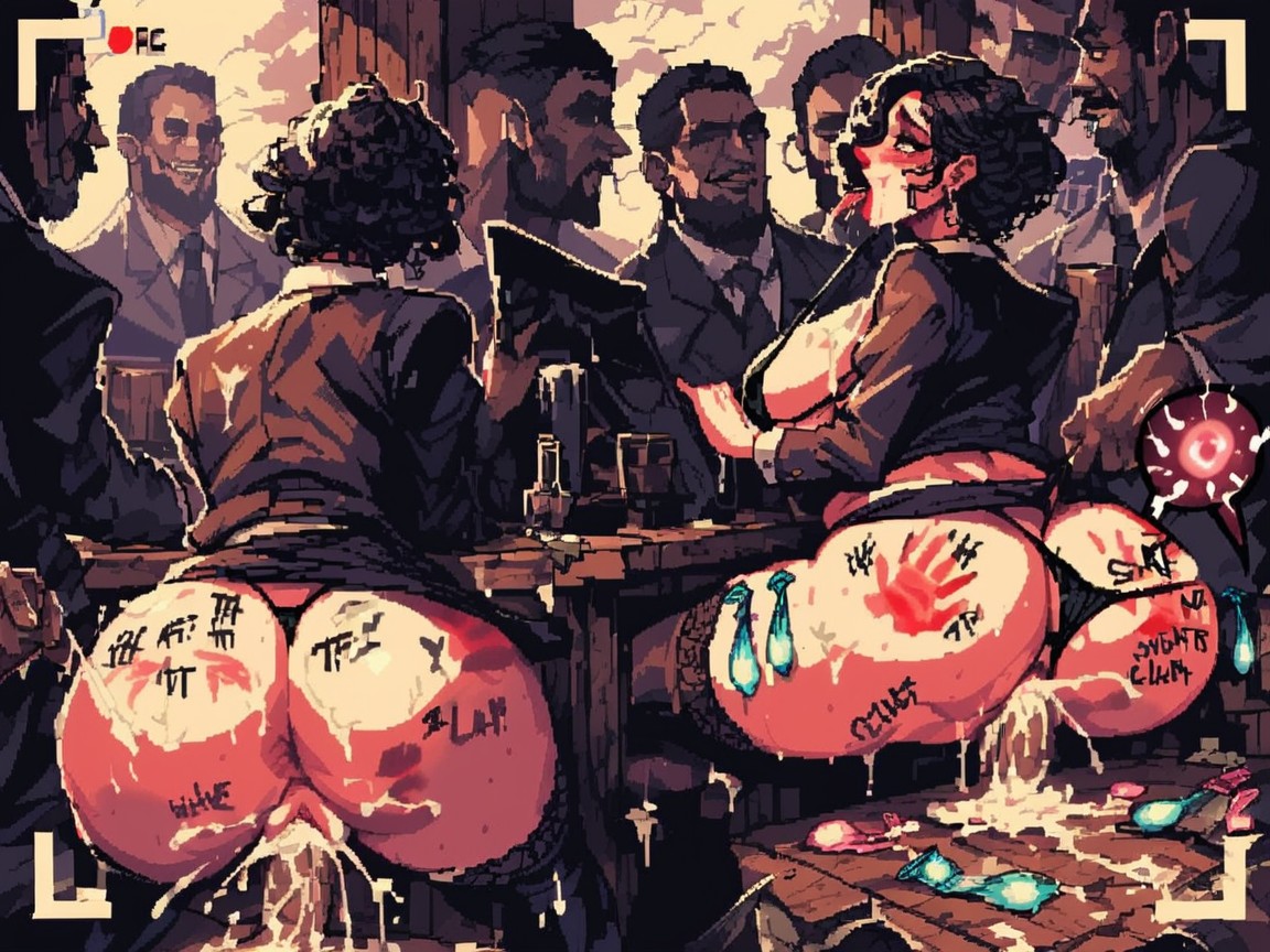 Golden Eyes, Body Writing, Prostitute Hentai AI Porn