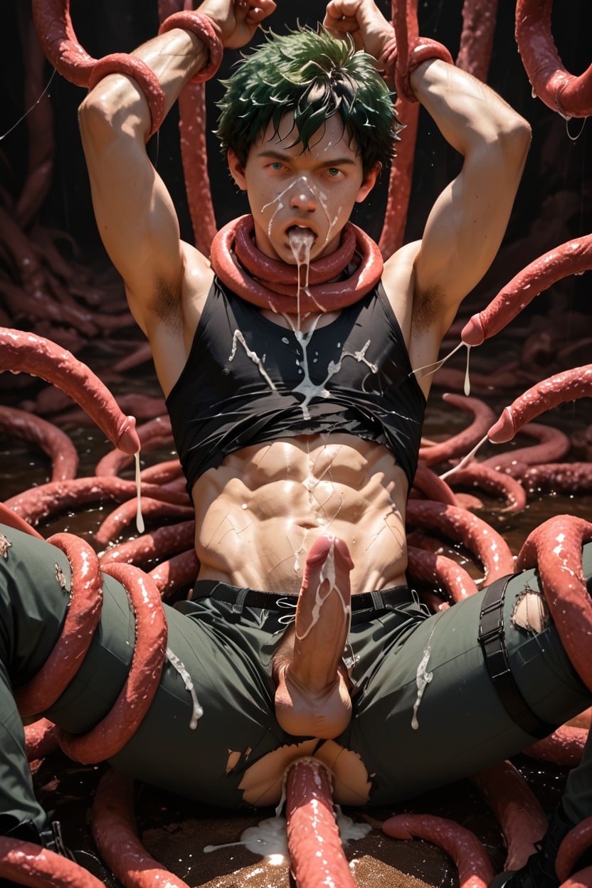 Cum Leaking, Tentacle On Cock, Explosive Cum Porno IA Gay