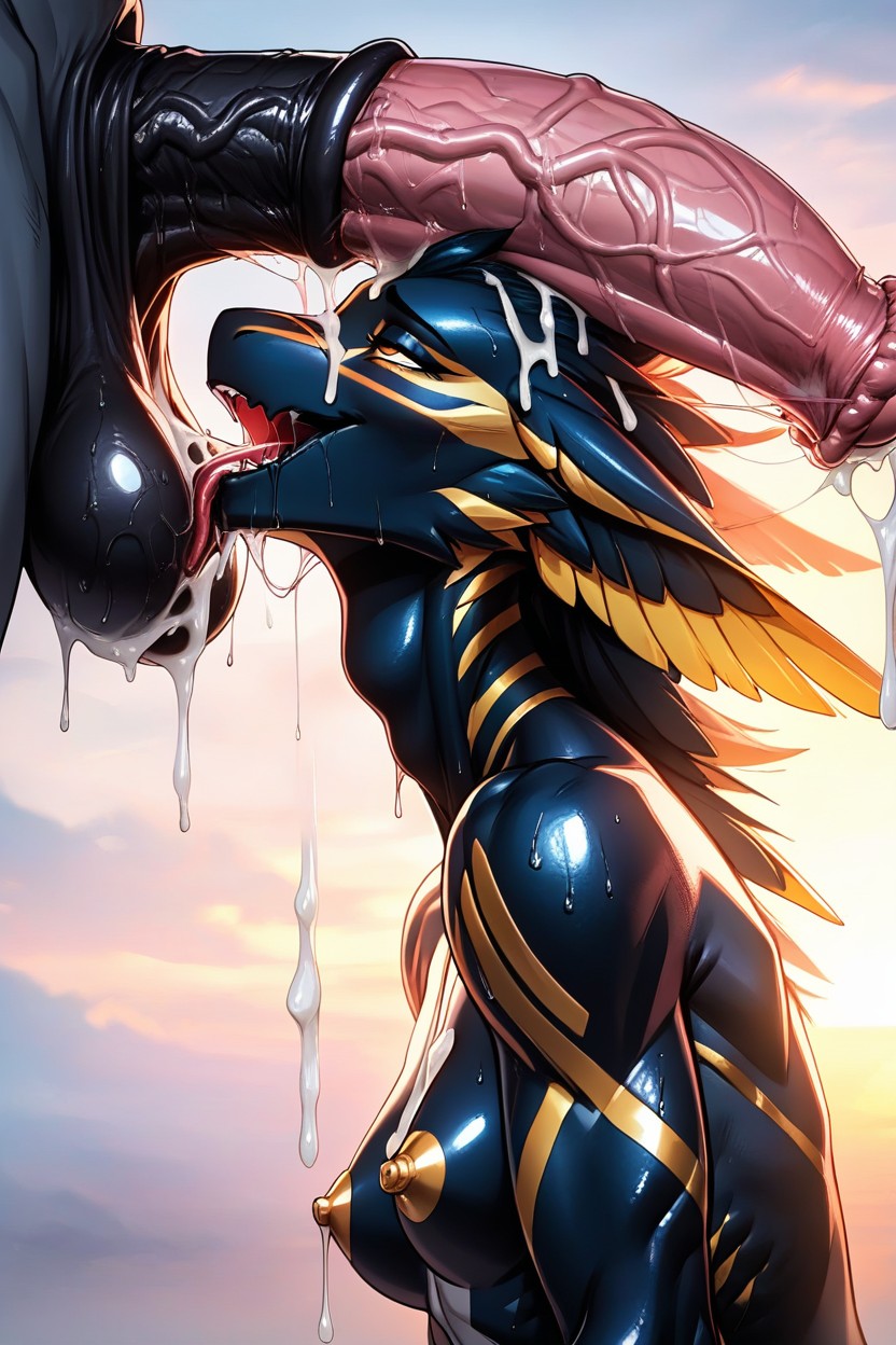 Sleepy Eyes, Oiled Body, Close Up Furry AI Porn