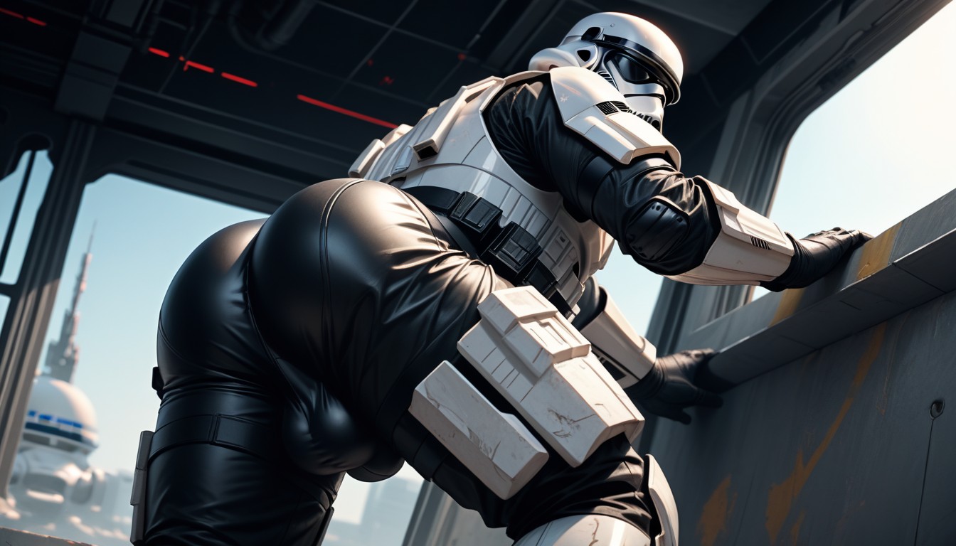 Épais, Stormtrooper Helmet, 18+ Porno IA Gay