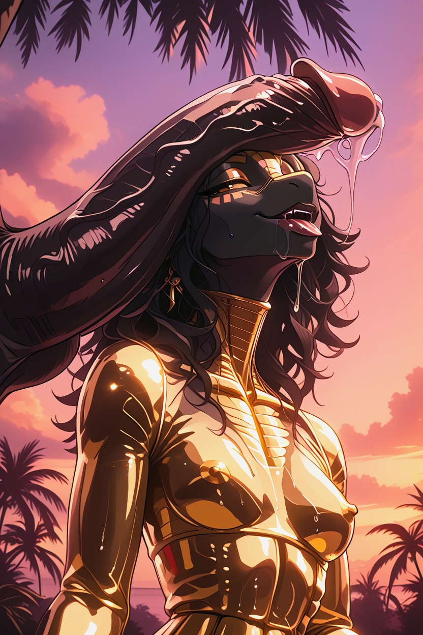 Naked, Drool Everywhere, Drooling Furry AI Porn