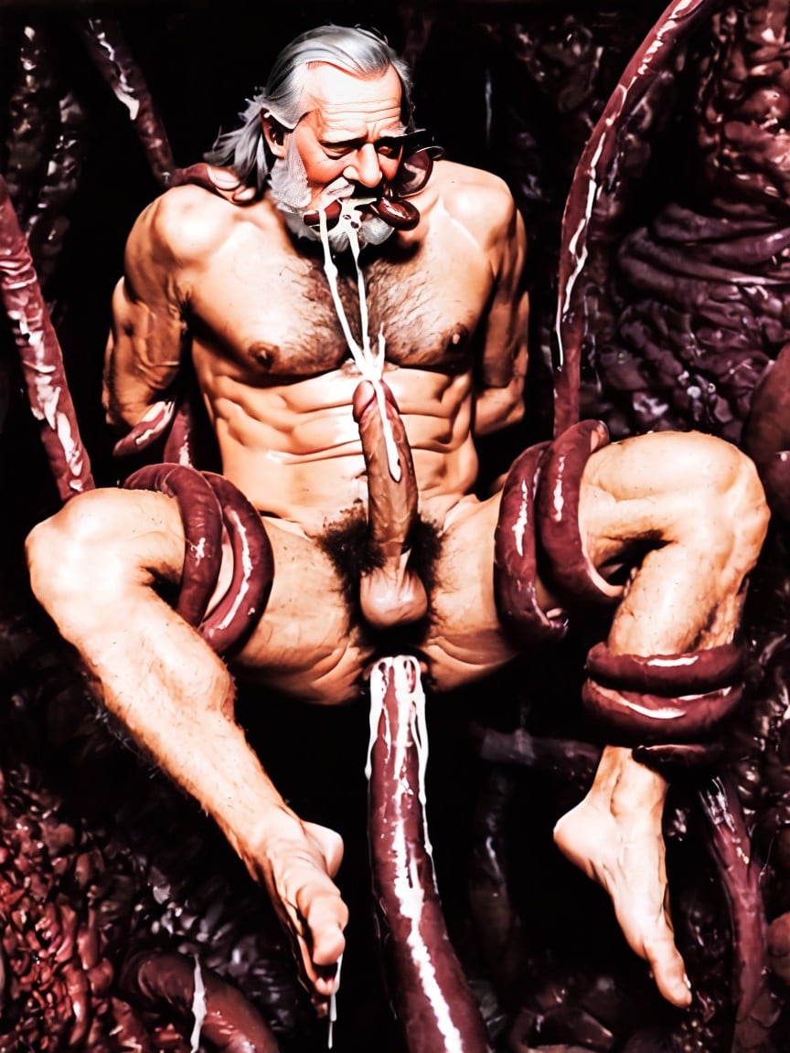 Cum On Face, Hairy Chest, Long Hair Porno IA Gay