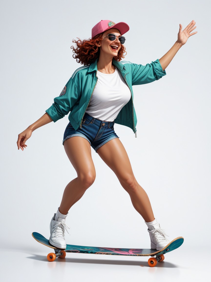 Grinning, Wearing White Sneakers, 20+ AI Porn