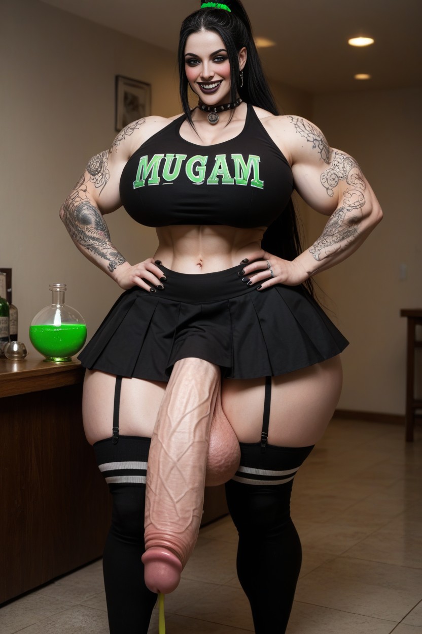 Magic Potion Transformation, Hyper Wide Hips, Drank Magic Potion Shemale AI Porn