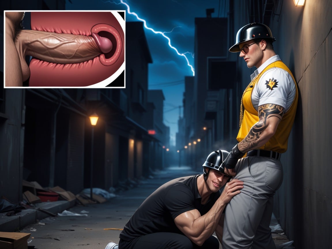 Blushing, Hockey Helmet, Tattoo On Pecs Porno IA Gay