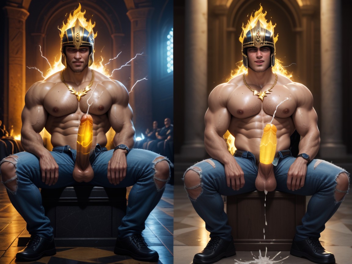 Gold, Masturbating, Yellow Eyes Glowing Porno IA Gay
