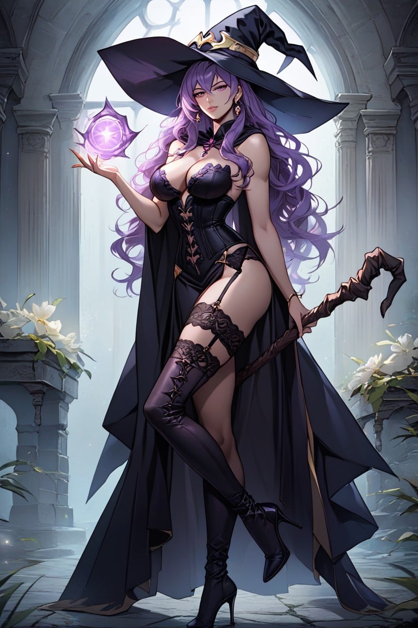 Purple Eyes, Long Length, Cute Hentai AI Porn