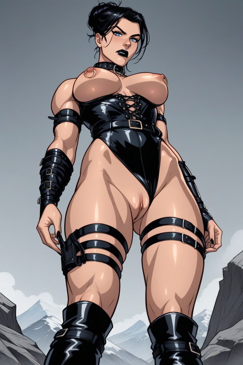 Leather Armlet With Buckle, 18+, Blue Eyes Hentai AI Porn