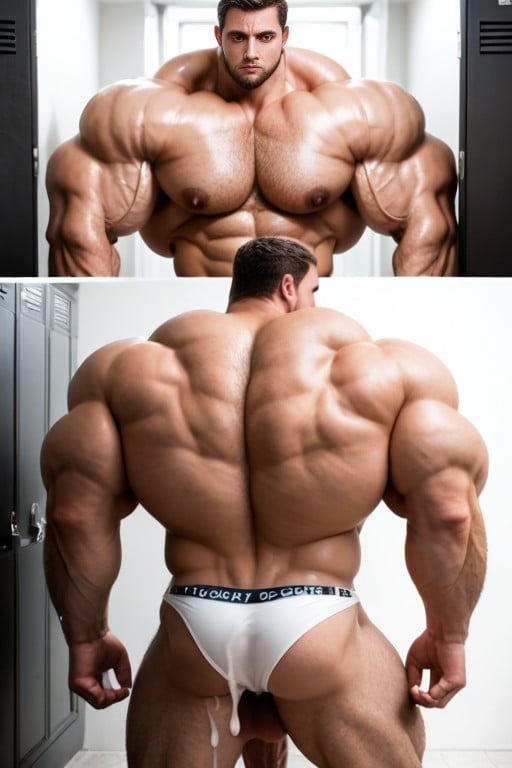 Hyper Cock, Massive Biceps, Grabbing Cock KI Schwulenporno