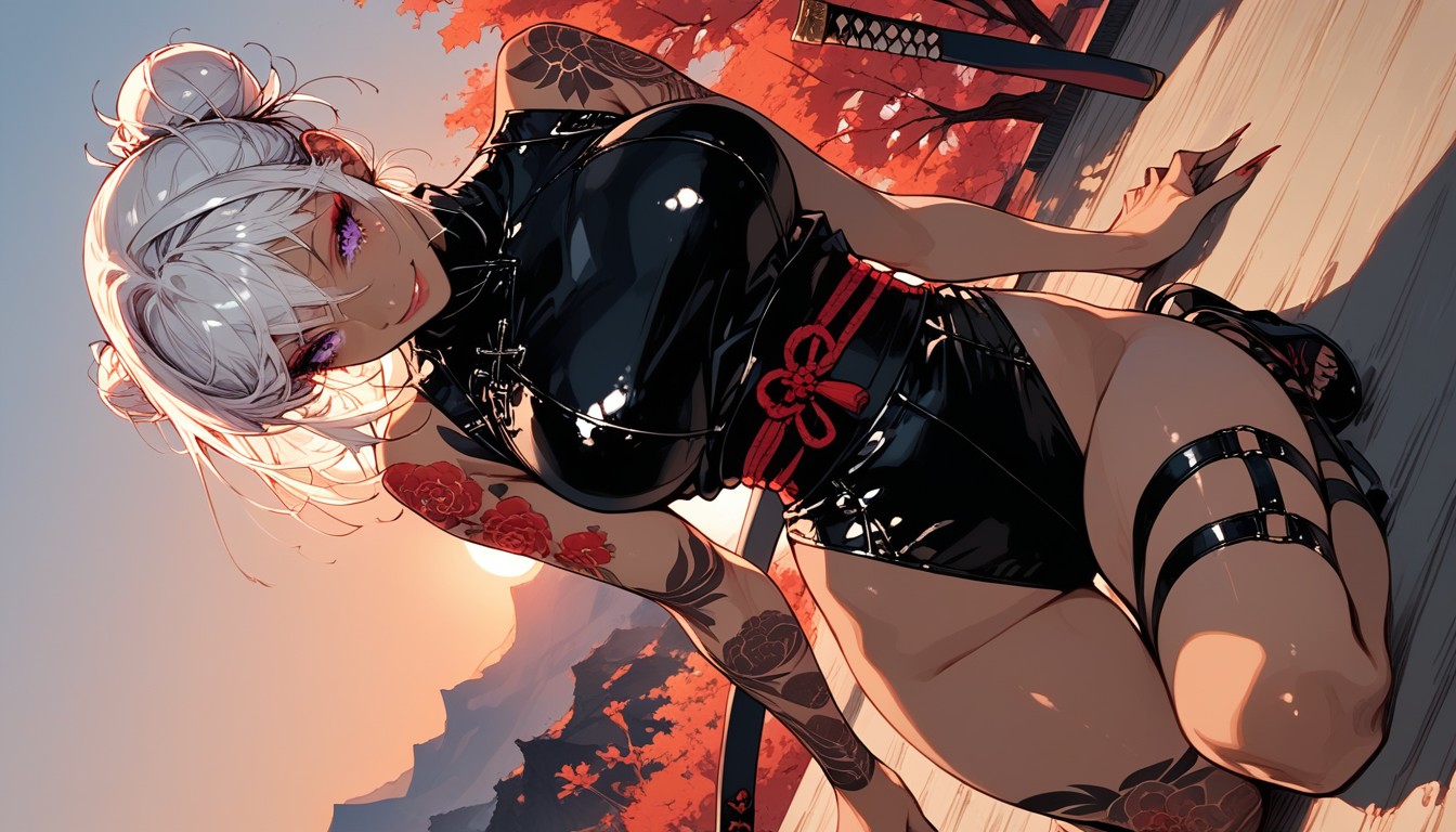 Sunrise, Red Lips, Violet Eyes Hentai AI Porn