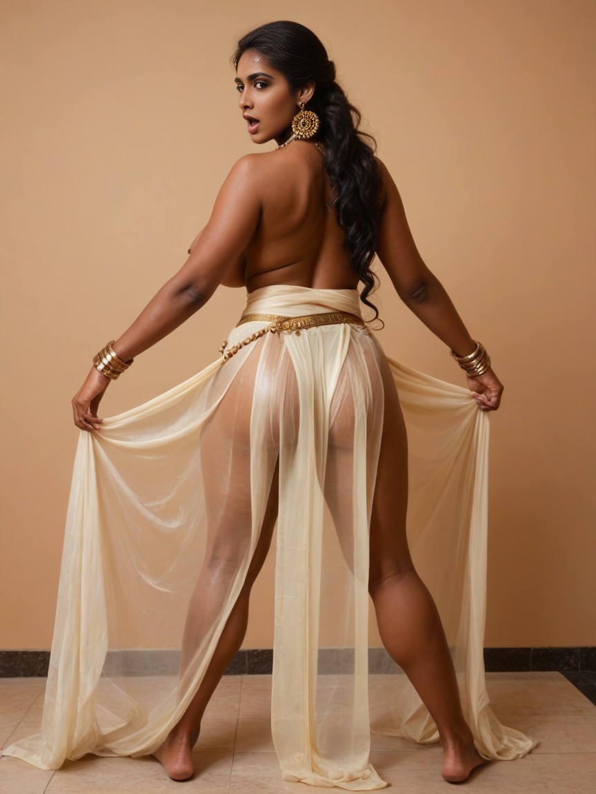 Ethnic Indian Sari, Looking At Viewer, Traditional Beauty Porno indio IA