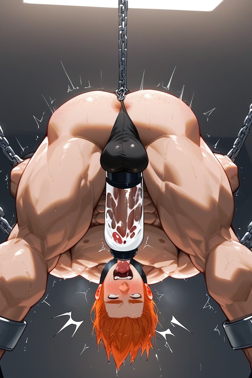 Ahegao, Erect Penis, Ginger AI Gay Porn