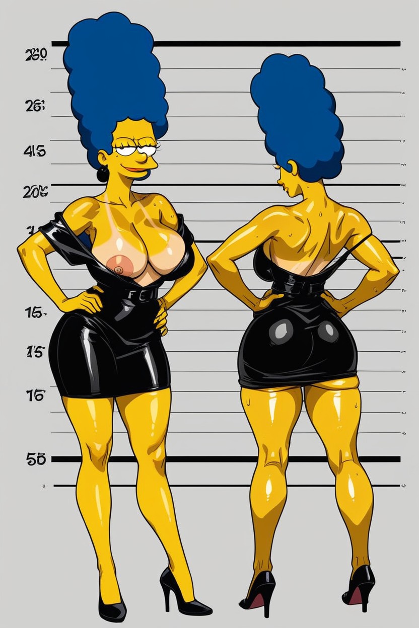 Oiled Skin, Sweaty, Cartoon Style Hentai AI Porn