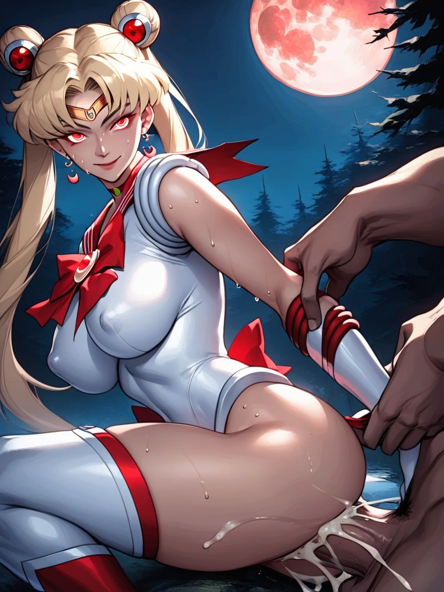 Cum On Face, Sweat Body, Detailed Eyes Hentai AI Porn