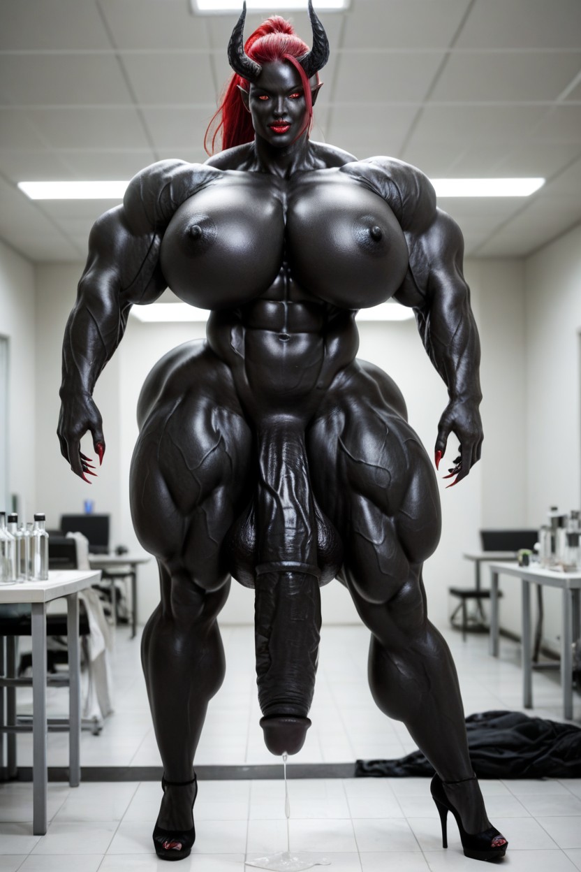 Gigantic Biceps, Solo, Thick Thighs Shemale AI Porn