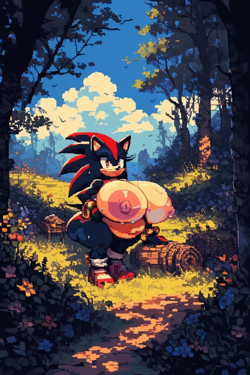 Bimbo Hedgehog, Sexy Ass, Detailed Furry AI Porn