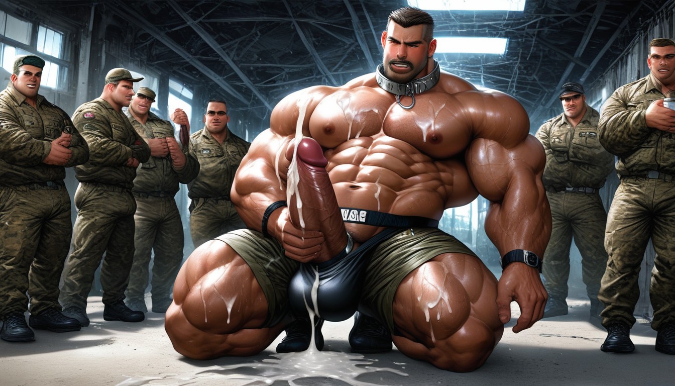 Cum On Thighs, Big Muscles, Construction Site AI Gay Porn
