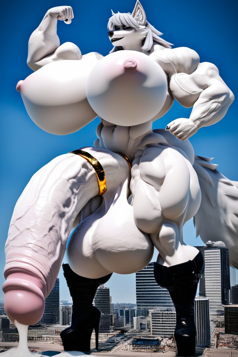 Thick Thighs, Confident, Penis Bigger Than Body Furry AI Porn