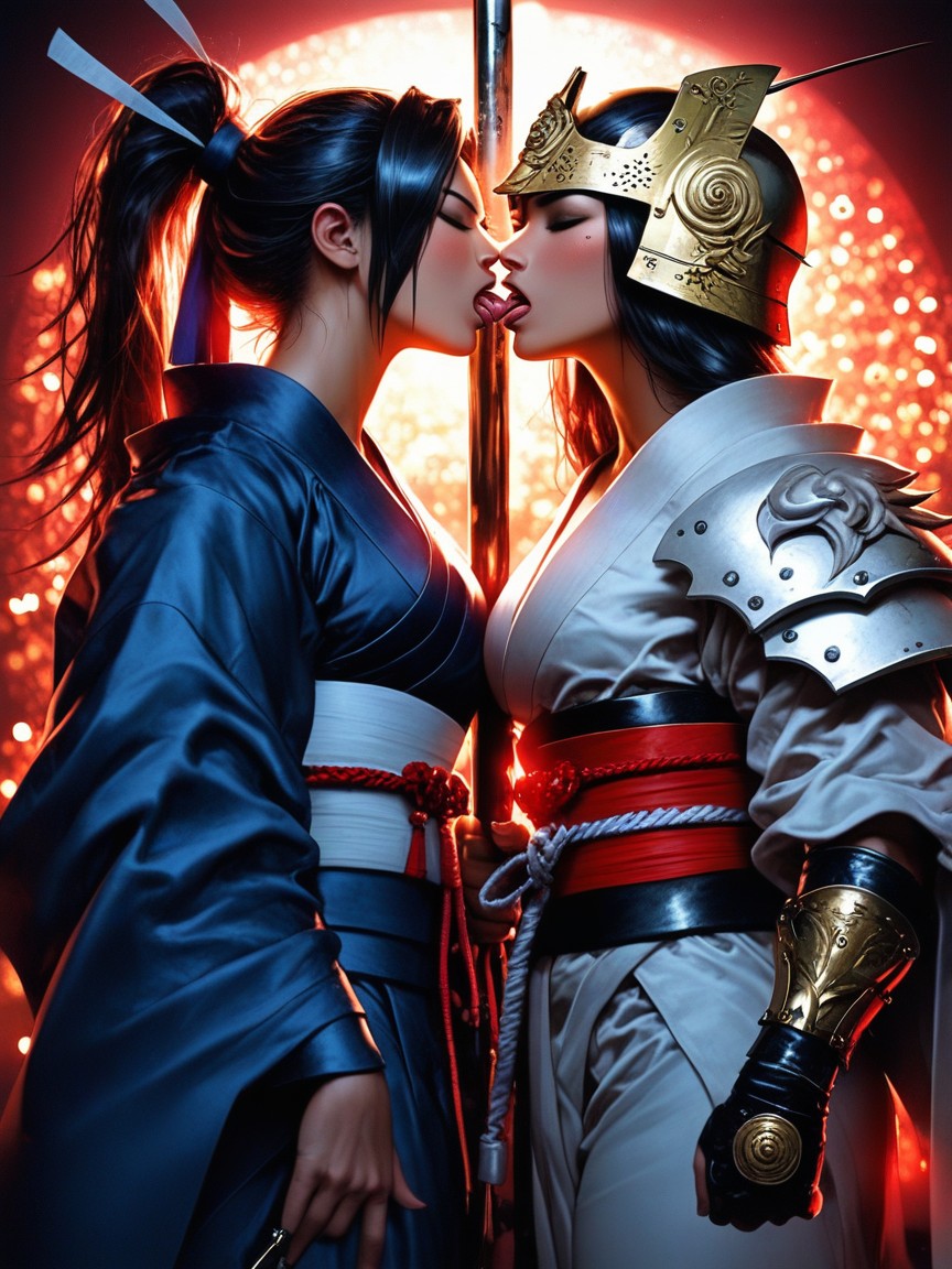 Wasp Waist, Spotlights, Samurai Helmet AI Porn