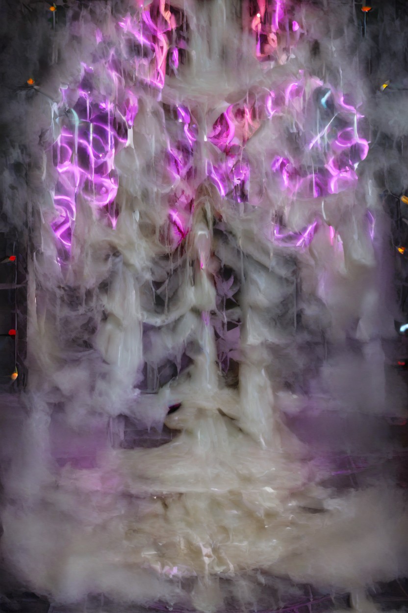 Purple Magical Energy, Cum Everywhere, Full Body View AI Porn
