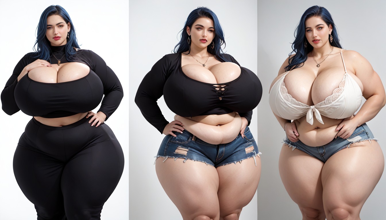 Extremely Large Ass, 18+, Hyper Mega Fat Thick Hourglass Body Figure BBW AI Porn